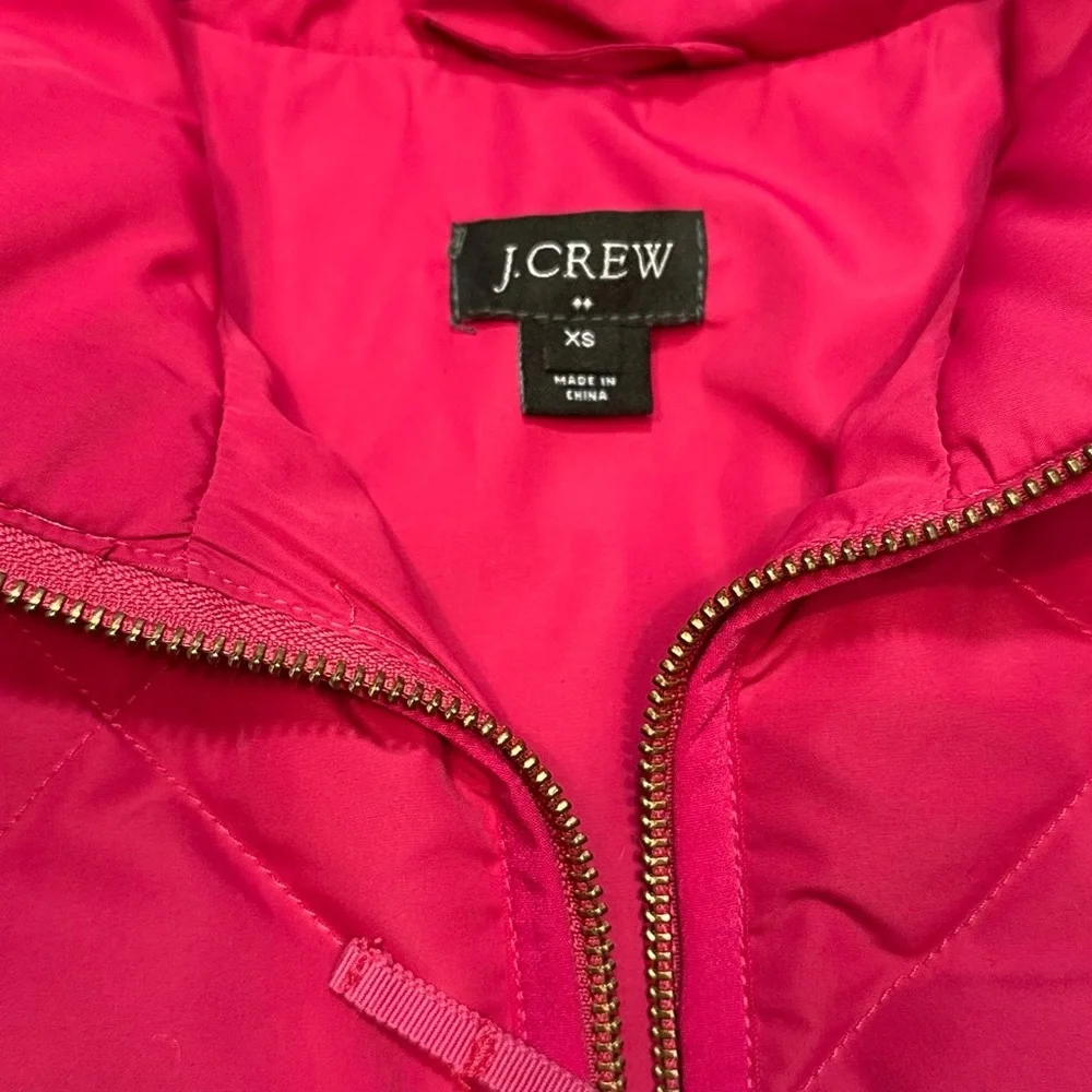 🌹VINTAGE J CREW • Vibrant Pink Quilted CASUAL CUTE Vest